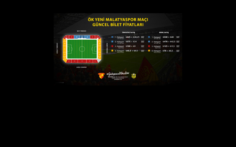 ÖK Yeni Malatyaspor Maçının Bilet Fiyatları Güncellendi