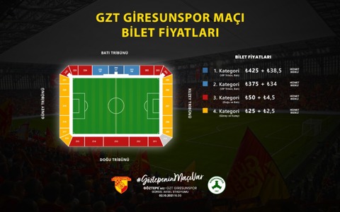 GZT Giresunspor Maçının Biletleri Satışa Çıkıyor