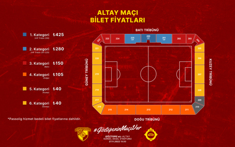 Altay Maçının Biletleri Satışa Çıkıyor