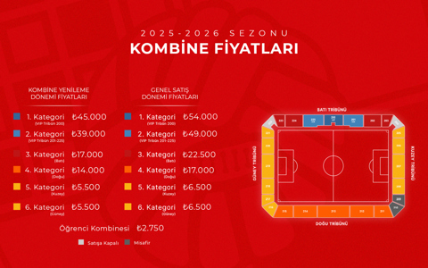 2025-2026 Sezonu Kombine Satışları Başlıyor