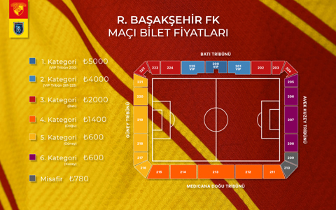 R. BAŞAKŞEHİR FK MAÇININ BİLETLERİ SATIŞA ÇIKIYOR